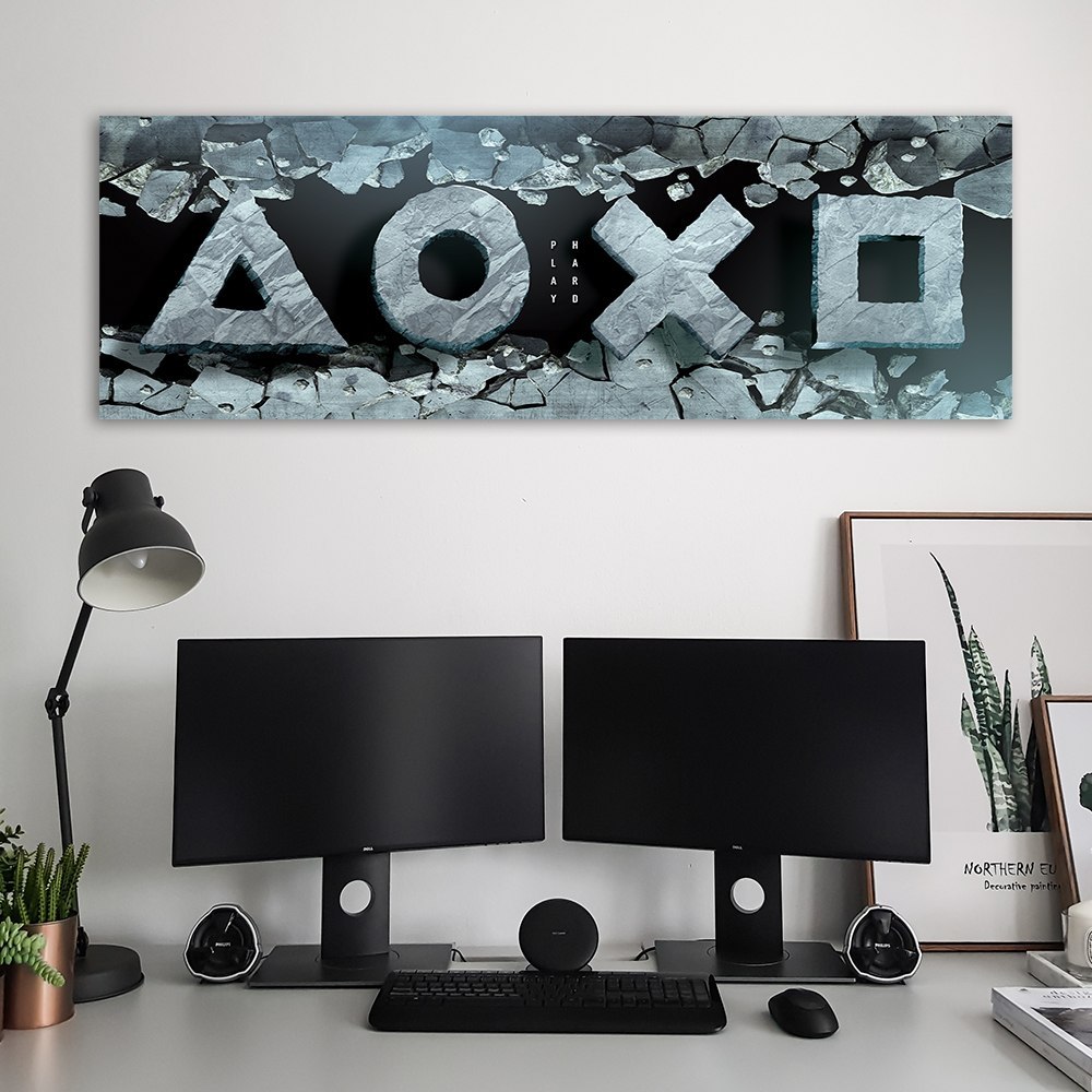 Emaga Obraz na płótnie, Kontroler abstrakcja - 90x30